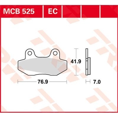 Pastillas de freno cerámicas serie EC TRW MCB525EC