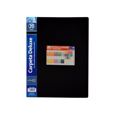 CARP. 20 FUNDAS OFFICE BOX PP A4 NEGRO