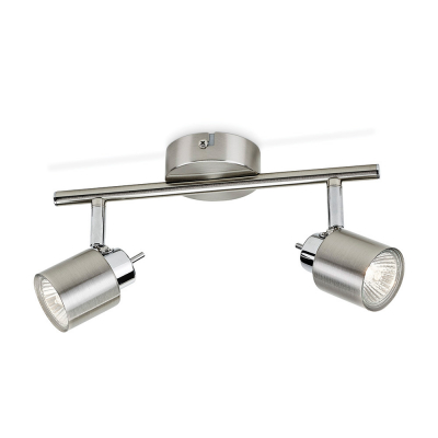 Foco 2 elementos meranti gu10 (bombilla no incluida) color cromo mate 15,5 x 10 x 28 cm