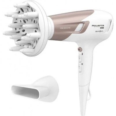 Secador Rowenta Studio Dry Glow CV5830F0/ 2300W/ Blanco y Rosa