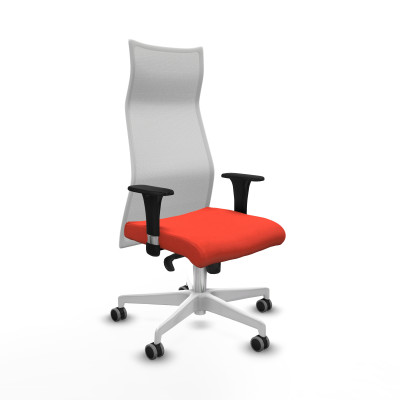 Albacete malla XL sincro malla blanca bali naranja oscuro brazos 1D base blanca ruedas 65mm engomadas