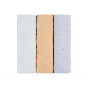 Juego de pañales de muselina 3 uds 100x100 cm Seally Me