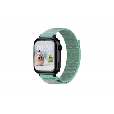 Savefamily Reloj Inteligente Infantil SaveWatch Plus con GPS y Llamada - IP67 - Boton SOS - Carcasa Negra - Correa Tela Verde
