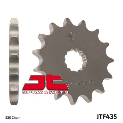 Piñón JT SPROCKETS acero estándar 435 - Paso 520 JTF435.15