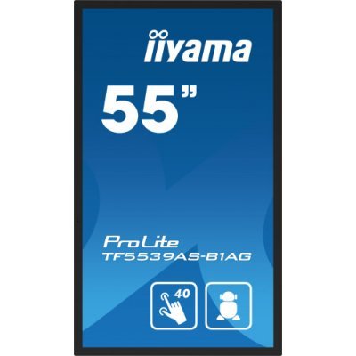 MONITOR IIYAMA 55 TACTIL / ANDROID 11 / 500CD / RAM 4GB / ROM 32GB / 8MS / USO 24/7 / MODO KIOSCO / IP65 FRONTAL / HDMIX2 / DP X1 / RJ45 / MM / HORIZONTAL-VERTICAL-CARA ARRIBA/ VESA 400X400 (TF553