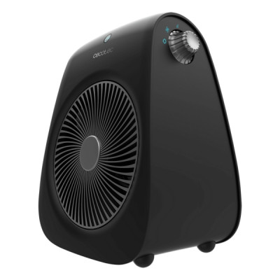 Cecotec ReadyWarm 2000 Max Force Calefactor Electrico - 2000W - 3 Modos - Termostato - Uso en Estancias de 20m2 - Portatil con Asa - Funcion de Seguridad Autoapagado - Color Negro