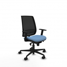 Piqueras y Crespo Alares sincro malla negra bali azul cielo brazos 1D base nailon ruedas 65 mm nailon