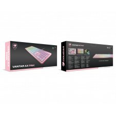 TECLADO COUGAR VANTAR AX ROSA SWITCHE SCISSOR, USB, 8 EFECTOS