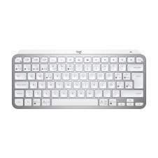 Teclado Logitech MX Keys Mini RF Wireless + Bluetooth QWERTY Español Aluminio, Blanco