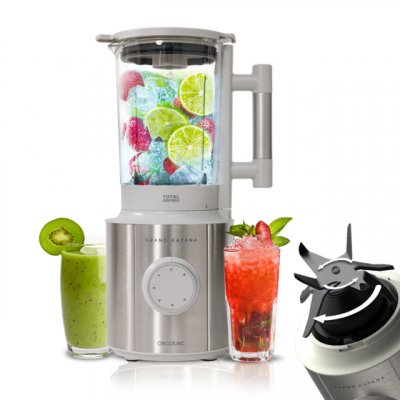 Grand Katana 2700MAX Total Destroy W 1,8 L Batidora de vaso 2700 W Gris, Acero inoxidable, Transparente