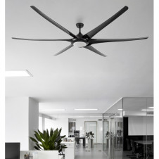 Ventilador 24w Dc Moncayo Negro 6 Aspas 6 Velocidades 254d C/remoto Memoria 3 Temperaturas 2850 Lm