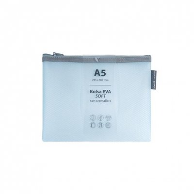GRAFOPLAS Bolsa Zipper Eva mate A5 azul soft