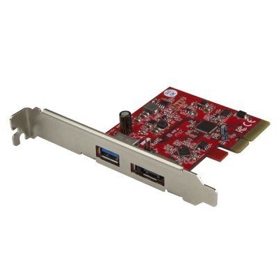 Tarjeta PCI Express USB 3.1 de 10 Gbps y eSATA - Hub Ladrón Interno PCI-E USB y eSATA para Ordenador de Sobremesa