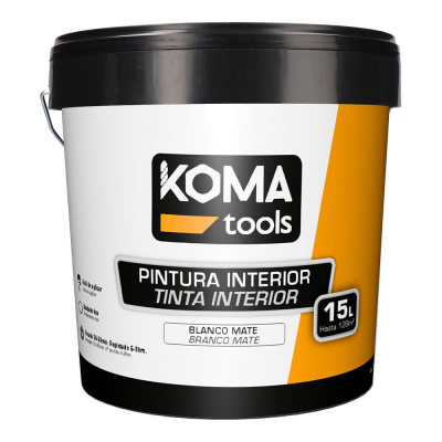 Pintura plastica blanca mate interior 15 l