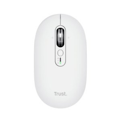 MOUSE TRUST WIRELESS SERON HYPSCROLL SLIM 400-2400DPI 6 BOTONES RECARGABLE FSC GRS BLANCO