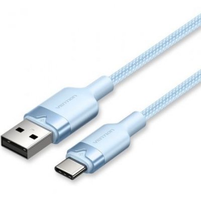 Cable USB 2.0 Tipo-C Vention CTNLF/ USB Tipo-C Macho - USB Macho/ Hasta 60W/ 480Mbps/ 1m/ Azul