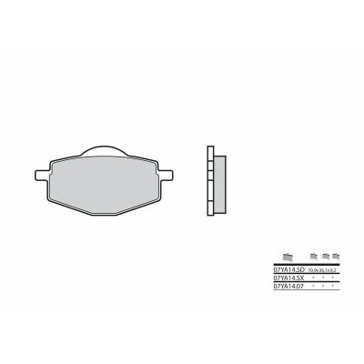 Pastillas de freno sinterizadas de competición Brembo 07YA14SX 07YA14SX