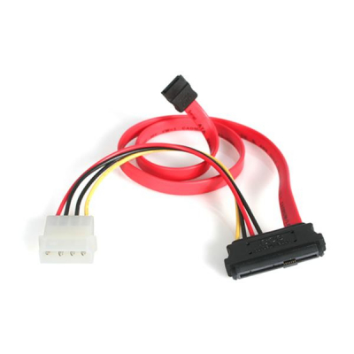 Adaptador Cable de 45cm Divisor SAS 29 Pines a Molex Macho LP4 y SATA - SFF-8482