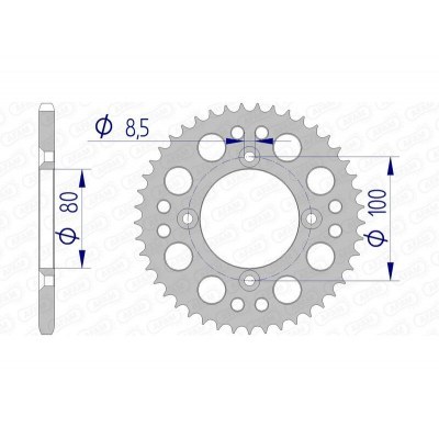 Corona AFAM aluminio ultraligera 11101 - Paso 420 11101N-36