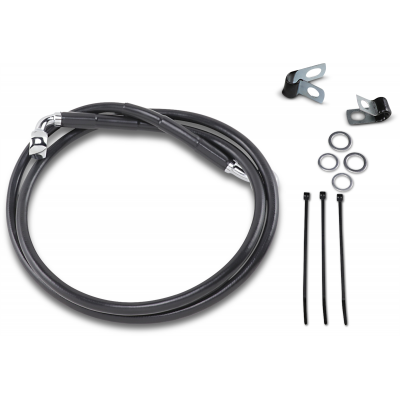 Kit de línea de freno de acero inoxidable DRAG SPECIALTIES 640113-BLK