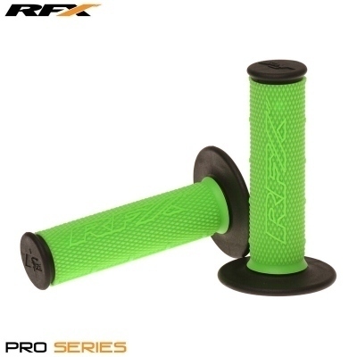 Puños compuestos dobles RFX serie Pro con extremos negros (verde/negro), pareja FXHG2020099GN