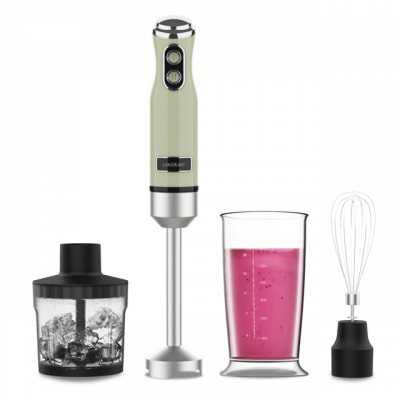 BATIDORA CECOTEC 03946 POWER RETROGREEN 1200MAX CREAM&CRUSH 1200W COMPLETA