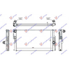 RADIATOR 1.5-1.6-3.0 (118i/120i/125i/135i-M) PETROL / 2.0 (120d/125d) DIESEL MANUAL (600x334x32) (NRF)