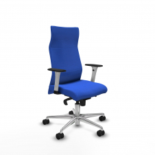 Piqueras y Crespo Albacete direcci?n sincro bali azul brazos 1D blancos base aluminio ruedas 65 nailon