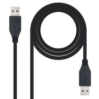 Cable USB 3.0 Nanocable 10.01.1003-BK/ USB Macho - USB Macho/ 3m/ Negro