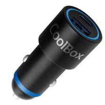 Cargador usb para coche coolbox 45w usb tipo a - usb tipo c