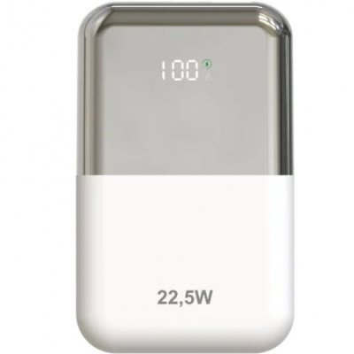 Powerbank 10000mAh Leotec LEPOW22W10WS/ 22.5W/ Blanco y Plata/ Incluye Cable USB Tipo-C