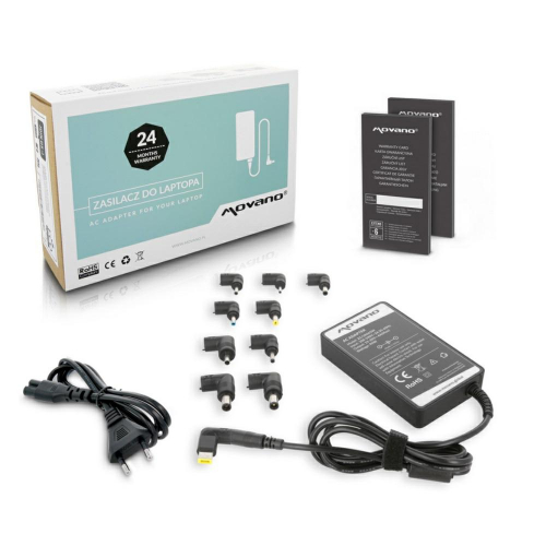 Cargador para portátil universal automático 65W / 10 conectores / Movano
