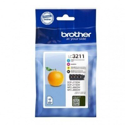Brother LC3211 Pack de 4 Cartuchos de Tinta Originales - LC3211VAL