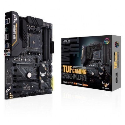 Placa base asus amd tuf gaming b450 - plus ii socket am4 ddr4 x4 max 128gb 2666mhz display port hdmi atx