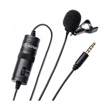 BOYA by-M1 3,5 mm Micrófono lavalier Negro para Smartphone y cámara Canon o Nikon