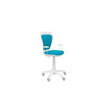 SILLA JUVENIL SALINAS BLANCA MICRO AZUL 34BCLMICRO31