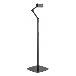 AISENS - SOPORTE DE SUELO UNIVERSAL AJUSTABLE (3 PIVOTES) PARA TABLET, NEGRO