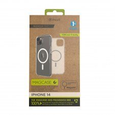 Funda muvit recycletek magsafe para apple iphone 14 transparente