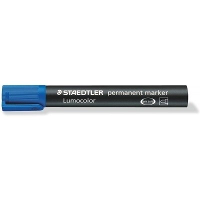 Staedtler Lumocolor 352 Rotulador Permanente - Punta Redonda - Trazo 2mm aprox. - Capuchon con Clip - Secado Rapido - Color Azul