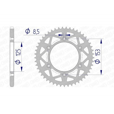 Corona AFAM aluminio ultraligera 11212 - Paso 520 11212N-52