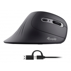 Equip 245119 ratón Universal mano derecha USB Type-A + USB Type-C Óptico 7200 DPI
