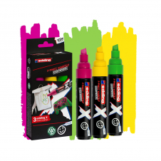 Edding 6900 X Multimarker marcador permanente Punta de cincel Verde, Rosa, Amarillo 3 pieza(s)