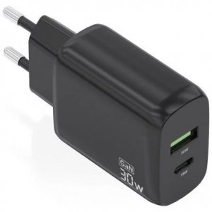 Aisens Cargador GaN 30W USB-C PD3.0 QC4.0 USB-A