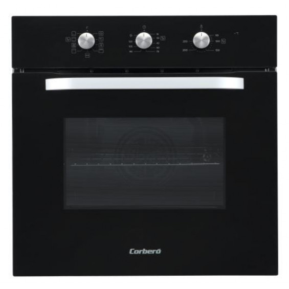 Horno multifunción Plus Corberó CCHM706N, 65 litros, 8 programas, hidrólisis, clase A, cristal negro