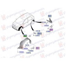 PASARUEDA DELANTERA DE PLASTICO (O)