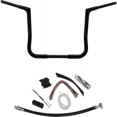 Kit manillar EZ Install de 1-1/4 con bordes superiores planos FAT BAGGERS INC. 709114-B