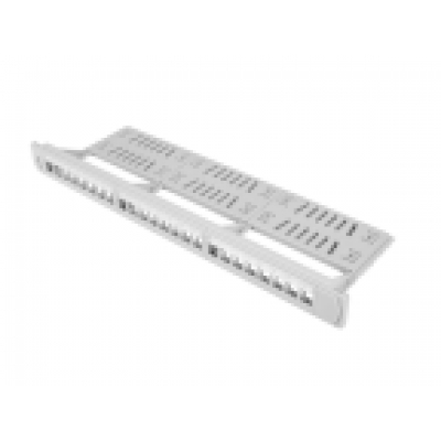 PATCH PANEL LANBERG 24 PUERTOS 1U RACK 19 ORGANIZADOR MODULOS KEYSTONE GRIS