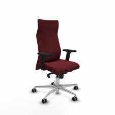 Piqueras y Crespo Albacete direcci?n sincro similpiel granate brazos 2D base aluminio ruedas 65 engomadas