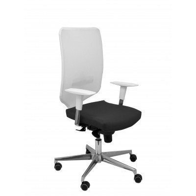 Silla Ossa blanca similpiel negro