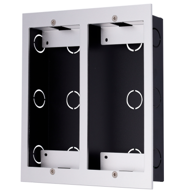 Panel frontal Akuvox BR-R20B-F2 - 2 módulos | Para empotrar en pared | Compatible con R20B | Acabado resistente